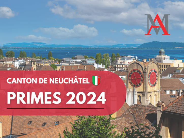 Primes de l'assurance maladie 2024 à Neuchâtel